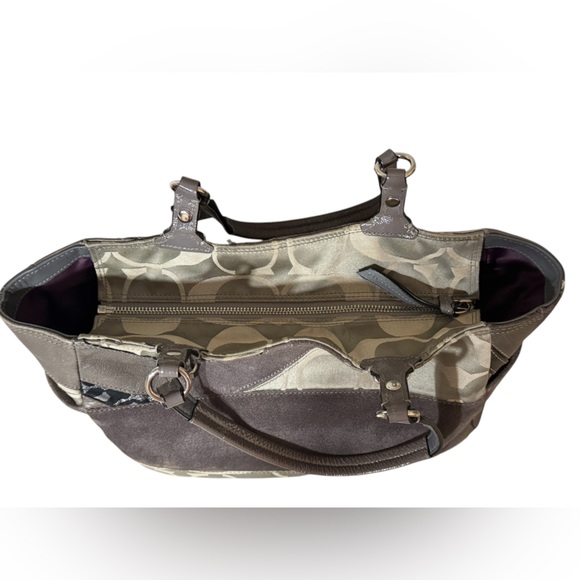 Coach Gray Patchwork Tote - Picture 10 of 12